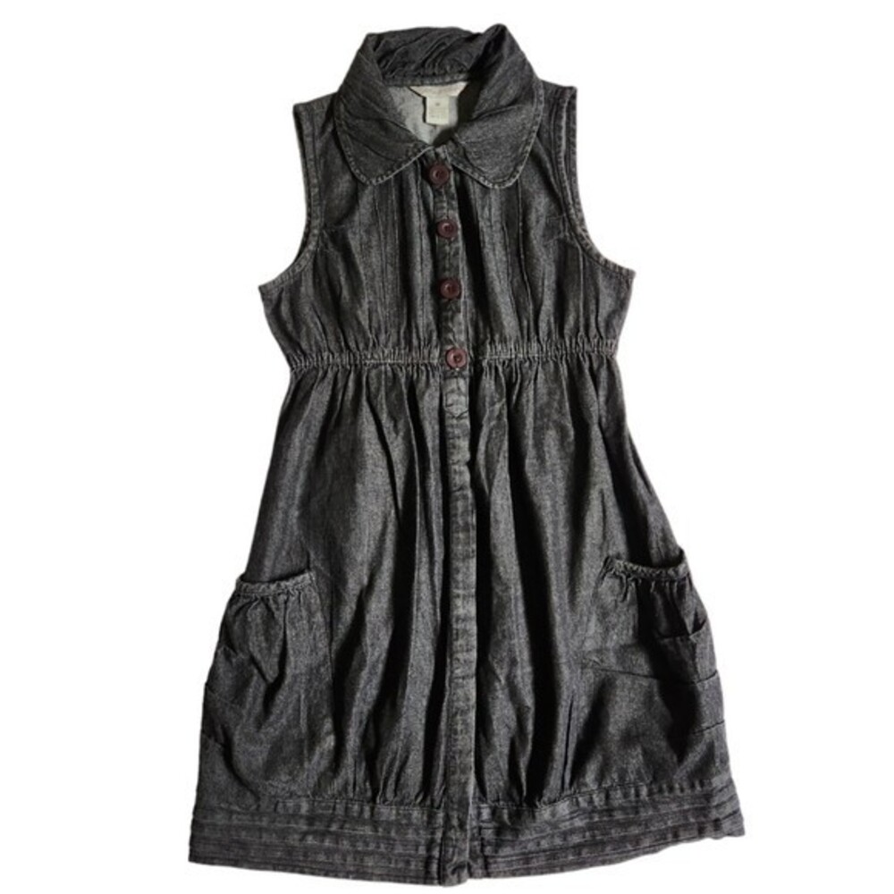 Fun & Flirt button front collared sleeveless dress sz M